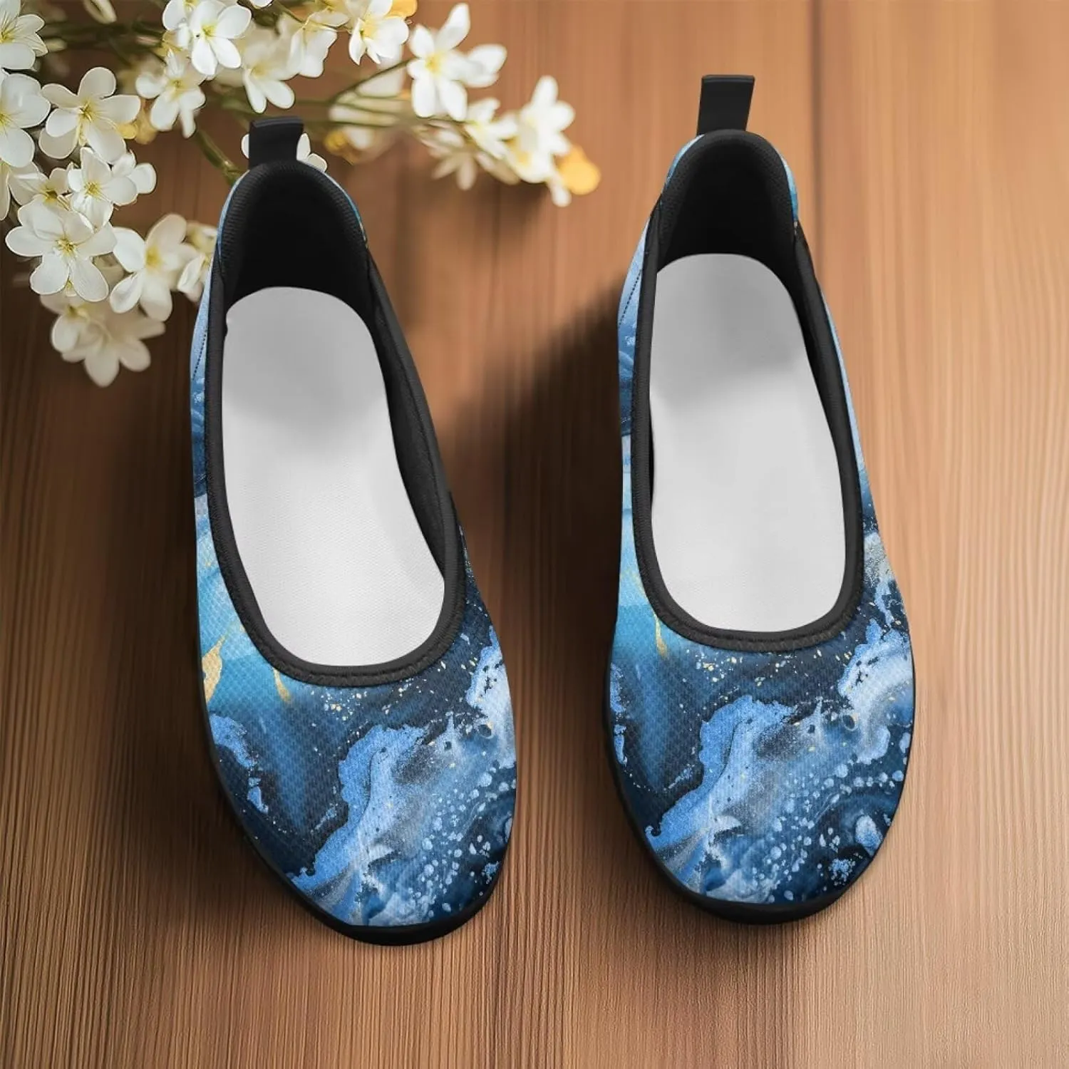 UNICEU Women Walking Shoes Slip On Breathable Casual Loafers Lightweight Low Top Fashion Sneakers for Running Work