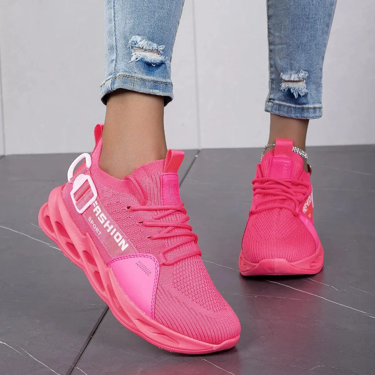 Unisex Big Size 36-48 Breathable Sneakers  Running Shoes Lightweight