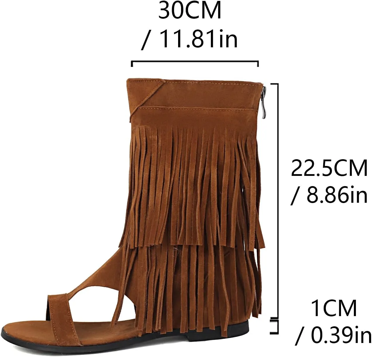 UP2STEP Suede Gladiator Flat Sandal with Fringe Tassel | Stylish Open Toe Design for Women's Trendy Casual Footwear
