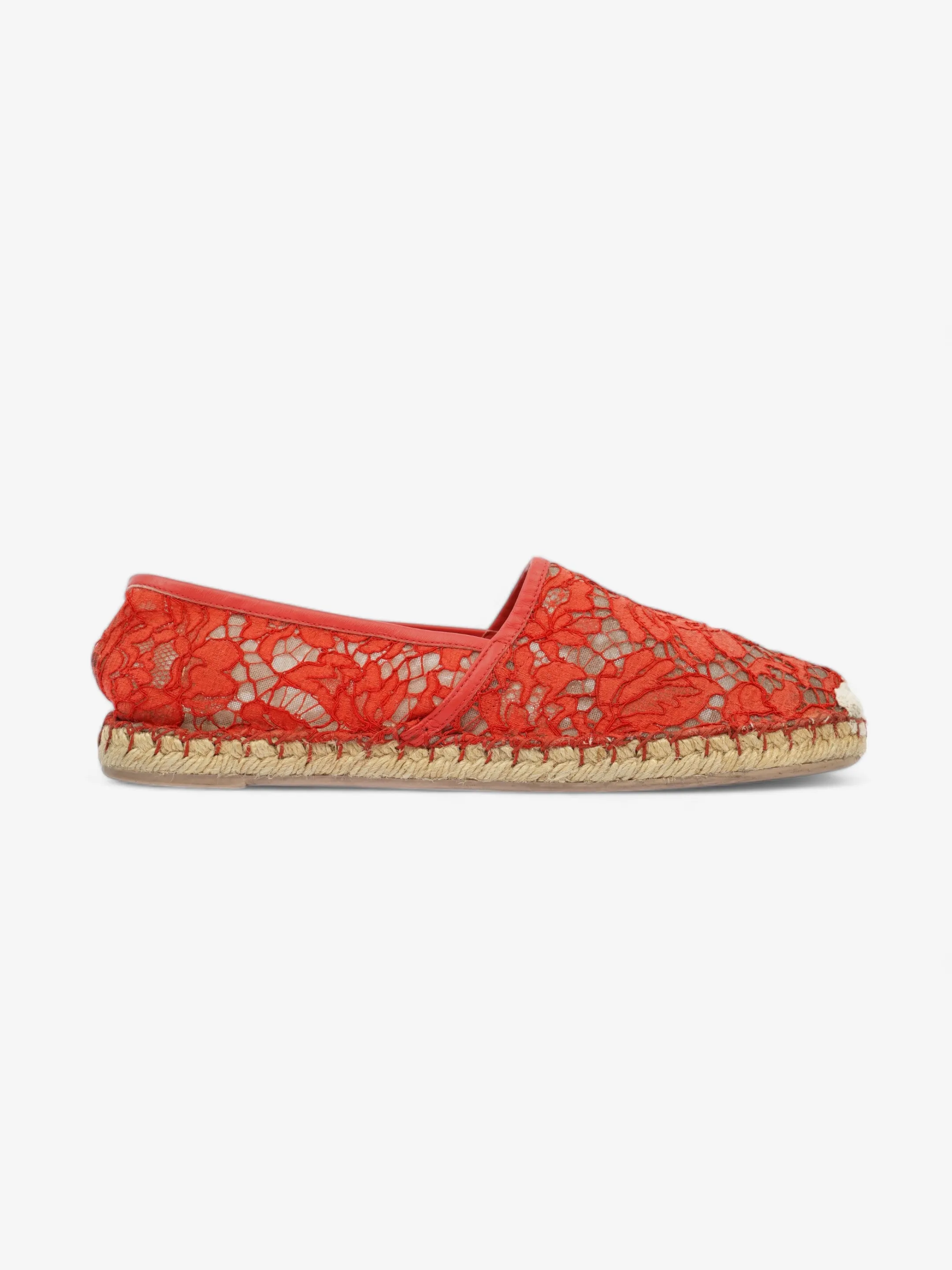 Valentino Lace Espadrille Red Lace EU 41 UK 8