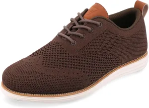 Vance Co. Mens Ezra Tru Comfort Foam Knit Wingtip Dress Shoe Brown 11 Medium MENS US