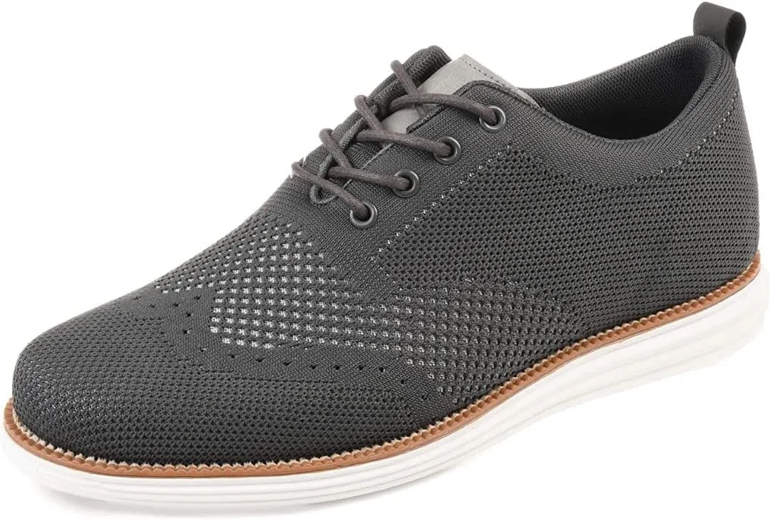 Vance Mens Ezra Tru Comfort Foam Knit Wingtip Dress Shoe