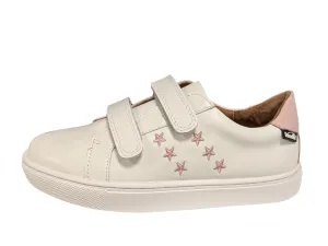 Venettini  White Pink Velcro Stars Sneaker Tabby2