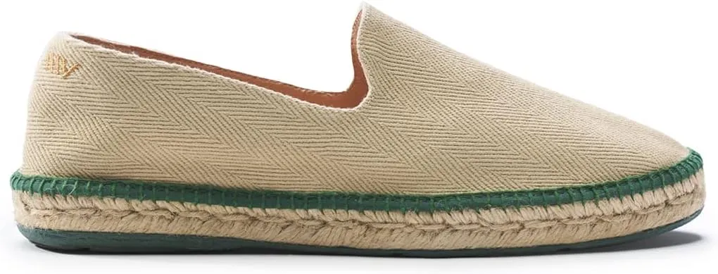 VISCATA Portbou Canvas Espadrille Flats Handmade Men's Espadrille Sandals with Breathable Cotton Canvas and 100% Natural Jute Midsole for All Casual Occasions