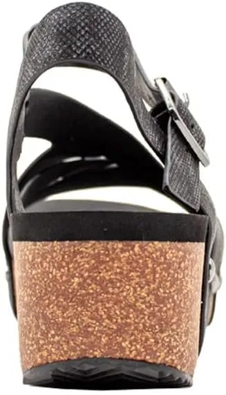 VOLATILE Womens Sandcastle Metallic Ankle Strap Casual Sandals Casual Mid Heel 2-3" - Beige