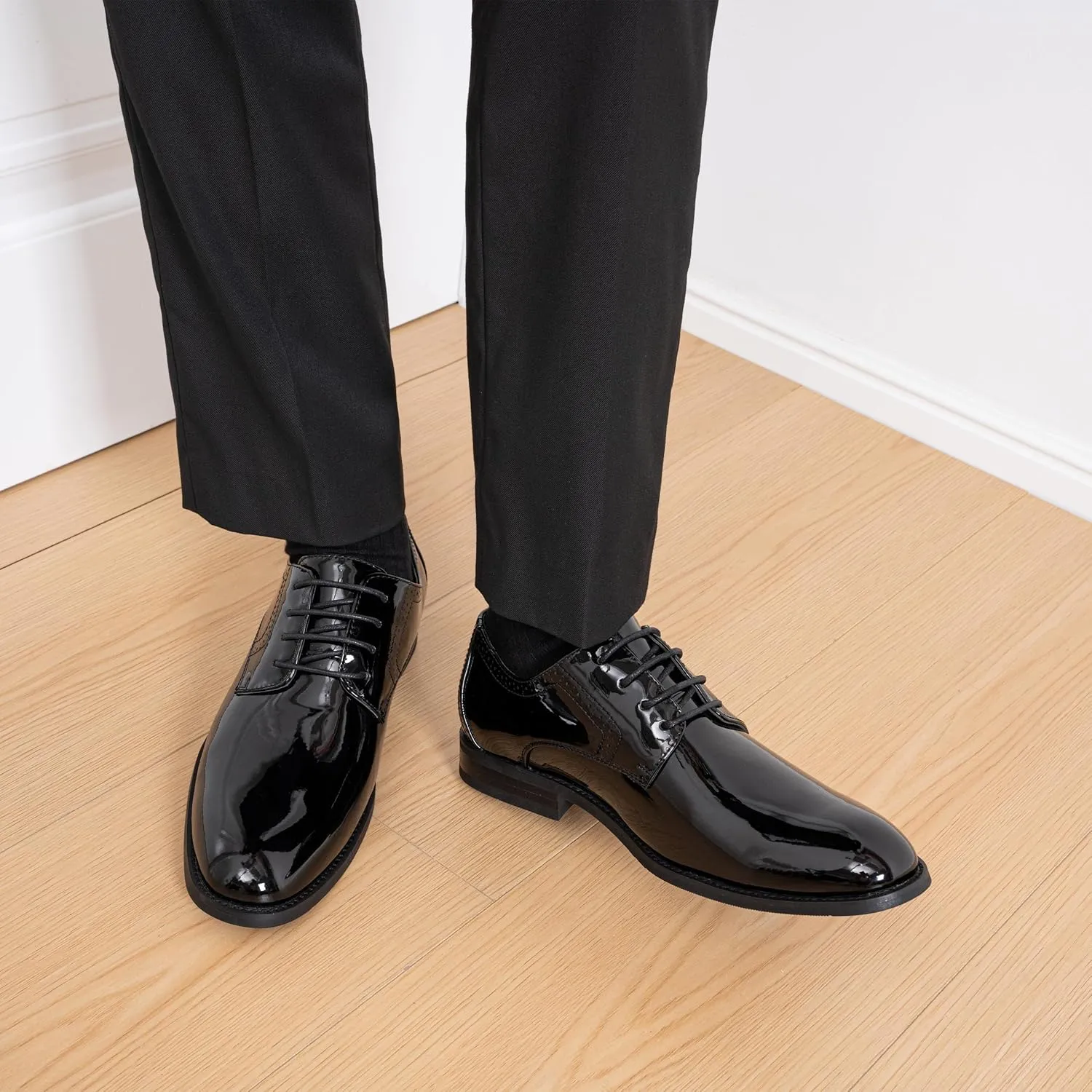Vostey Men's Dress Shoes Classic Wingtip Brogue Men Oxfords