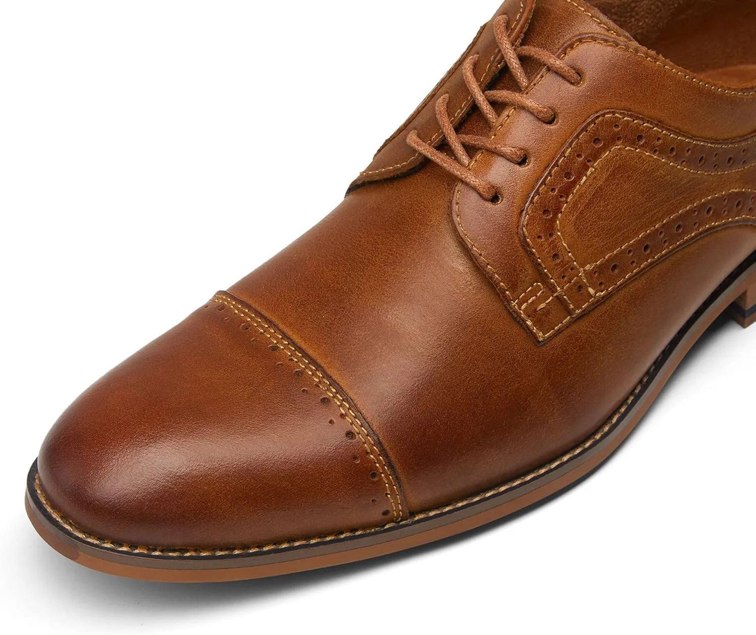 Vostey Men's Dress Shoes Classic Wingtip Brogue Men Oxfords