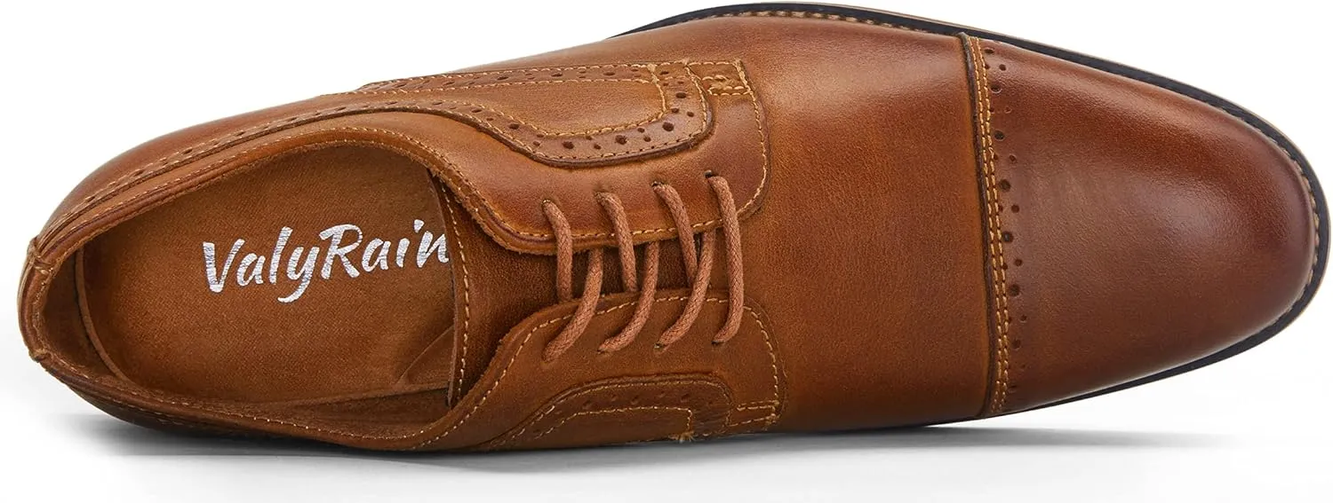 Vostey Men's Dress Shoes Classic Wingtip Brogue Men Oxfords