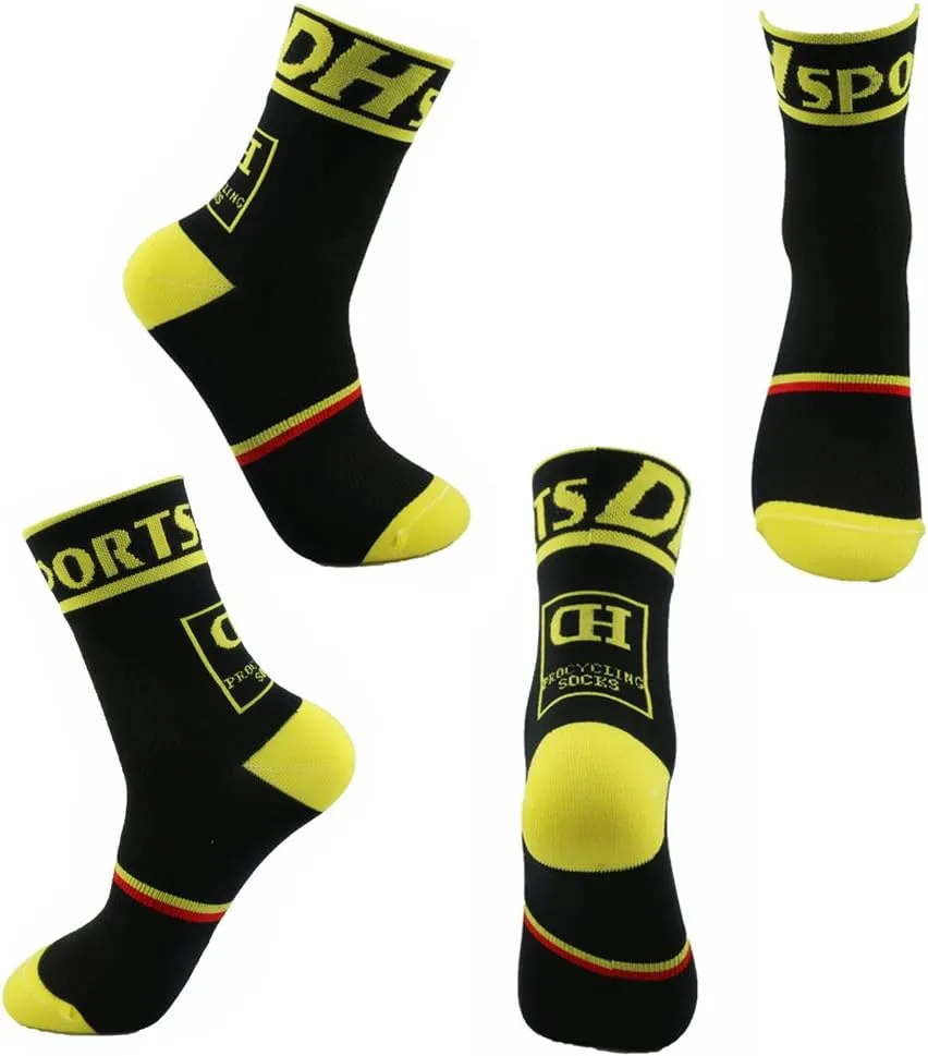 VWU Mens Womens Sports Socks Athletic Socks for Running Cycling Basketball Hiking Crew