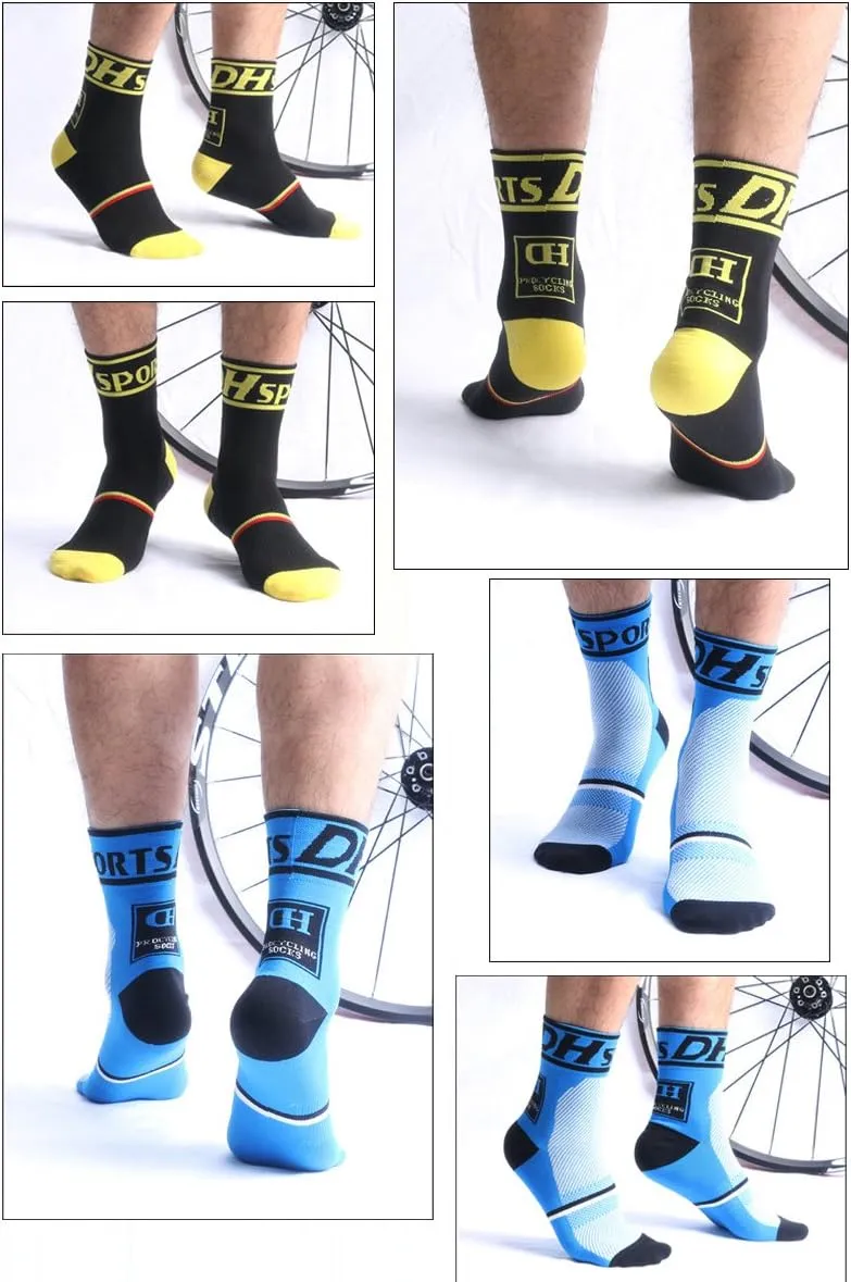 VWU Mens Womens Sports Socks Athletic Socks for Running Cycling Basketball Hiking Crew