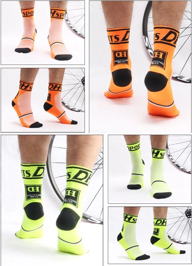 VWU Mens Womens Sports Socks Athletic Socks for Running Cycling Basketball Hiking Crew