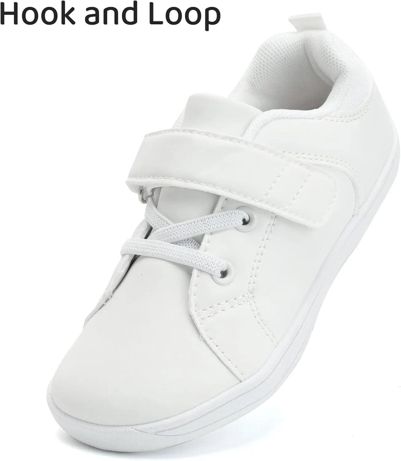 WateLves Toddler Little Kid Wide Barefoot The First Walking Shoes Girls Boys Leather Uniform Dress Shoes Lightweight Splay Naturally Minimalist Sneakers
