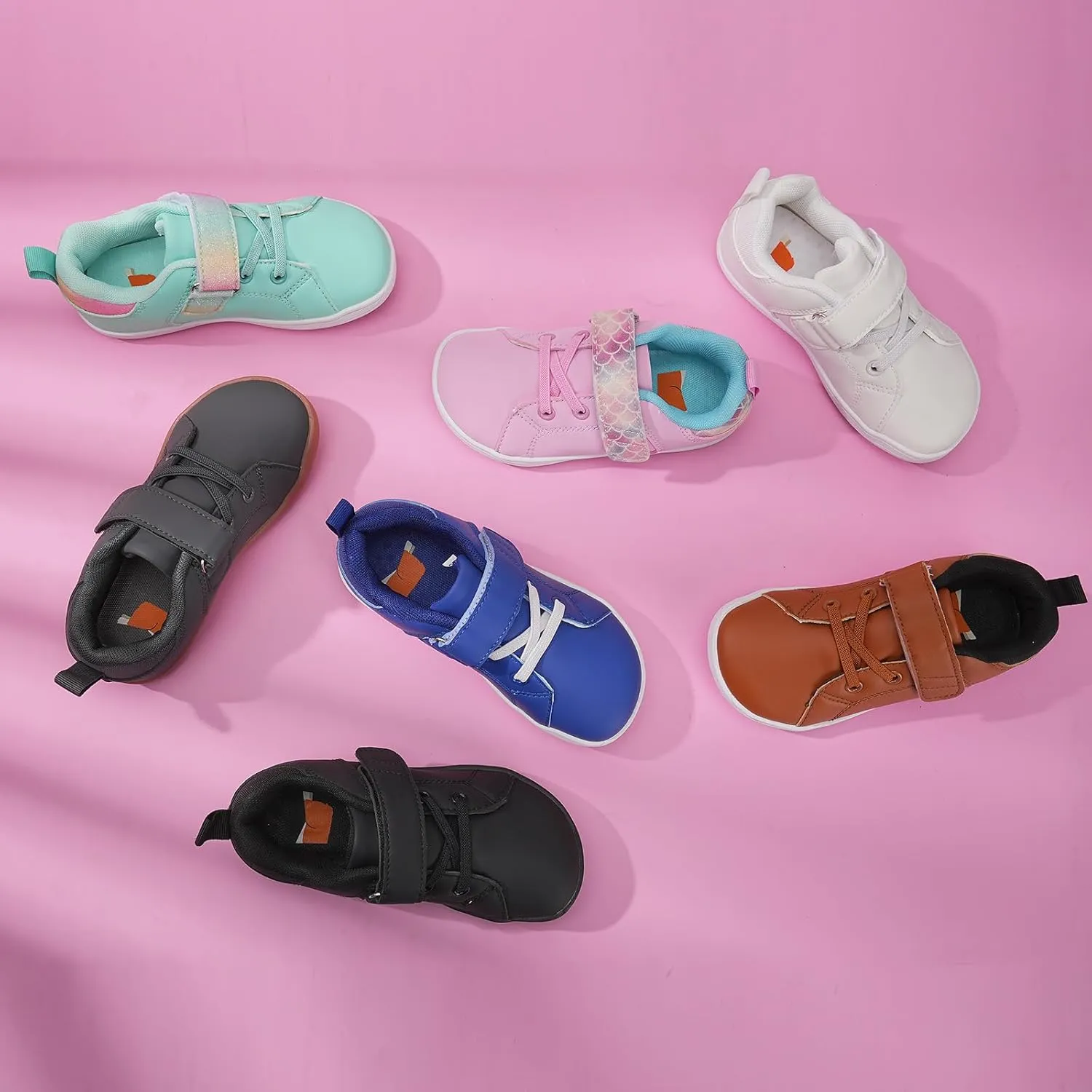 WateLves Toddler Little Kid Wide Barefoot The First Walking Shoes Girls Boys Leather Uniform Dress Shoes Lightweight Splay Naturally Minimalist Sneakers