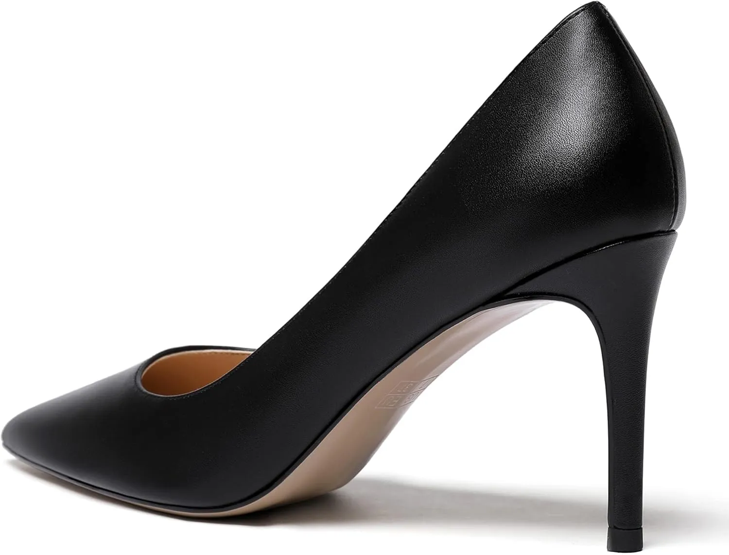 WAYDERNS Women's Matte Pointed Toe Slip On Stiletto High Heel Pumps Wedding Dress Shoes 3.5 Inch