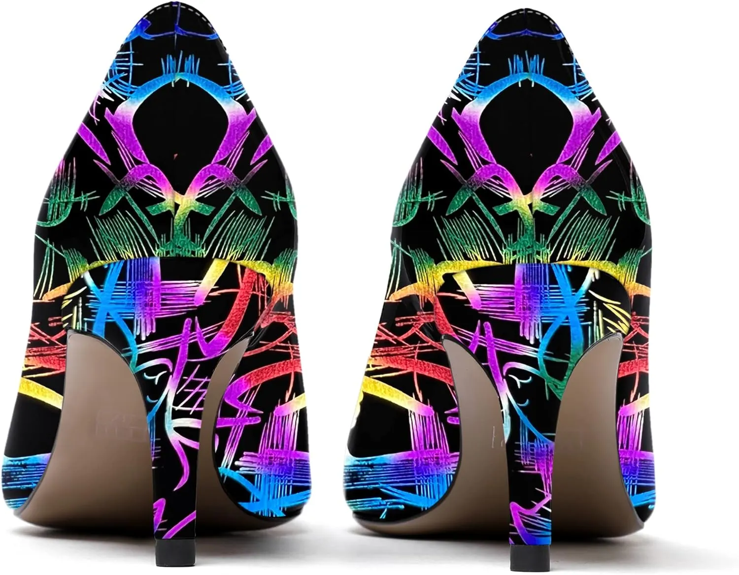 WAYDERNS Women's Pointed Toe Slip On Solid Patent Mid Heel Pumps Shoes 2.5 Inch