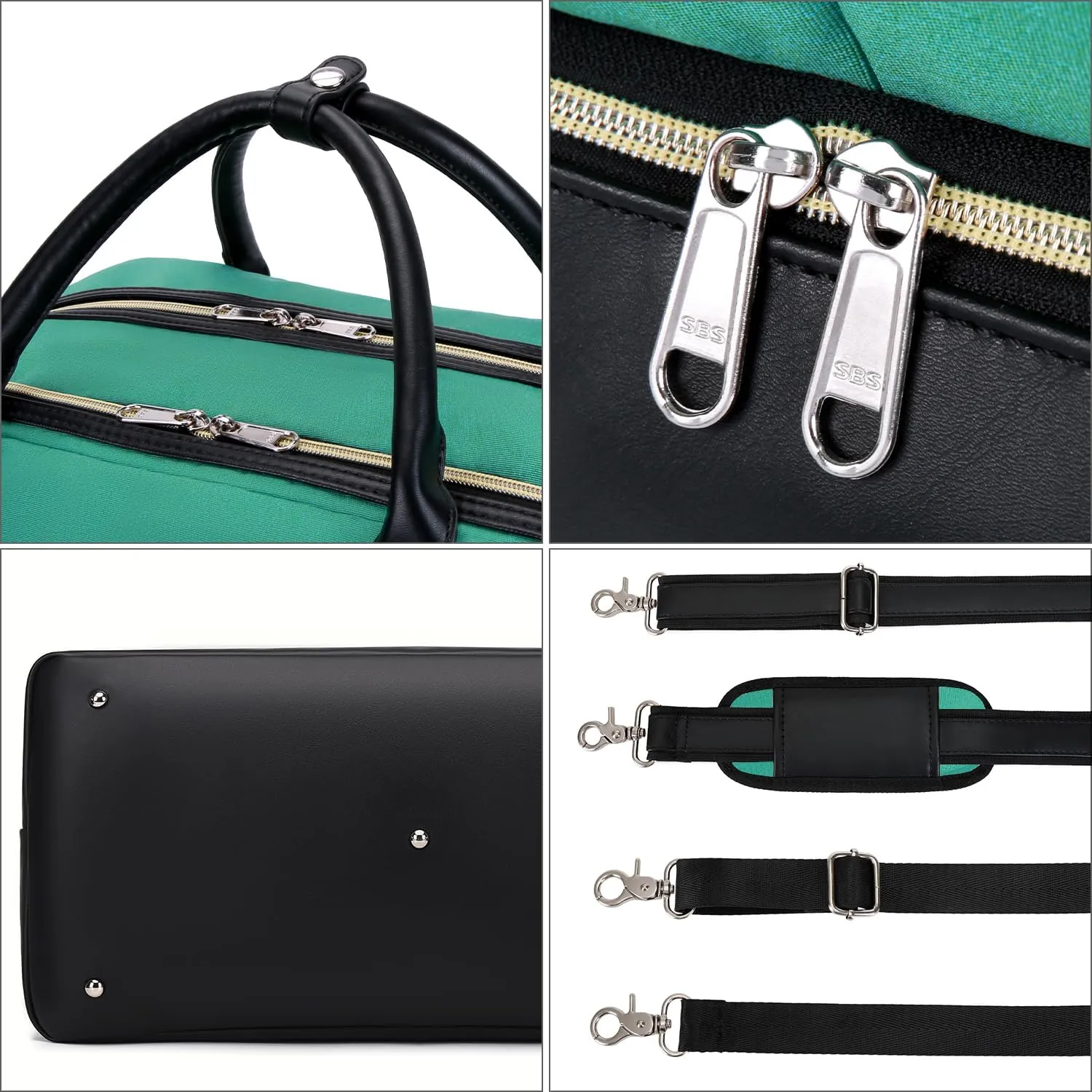 Weekender Bags for Women Overnight Bag Large Canvas Travel Duffel Bag with Shoe Compartment Carry On Tote Bag 3Pcs Set