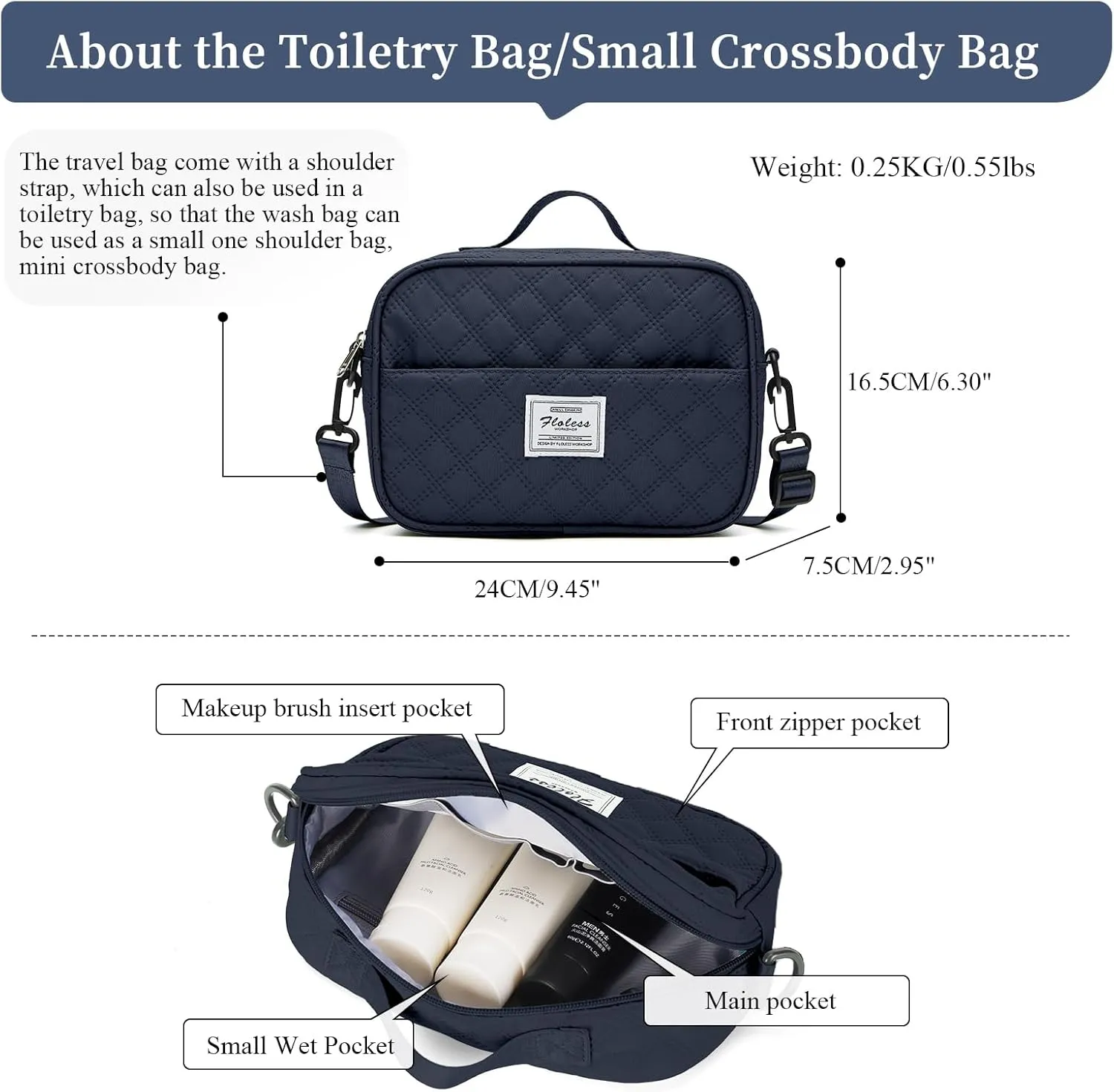 Weekender Bags for Women,Travel Duffel Bag with Shoes Compartment,Overnight Carry on Personal Item Bag with Toiletry Bag