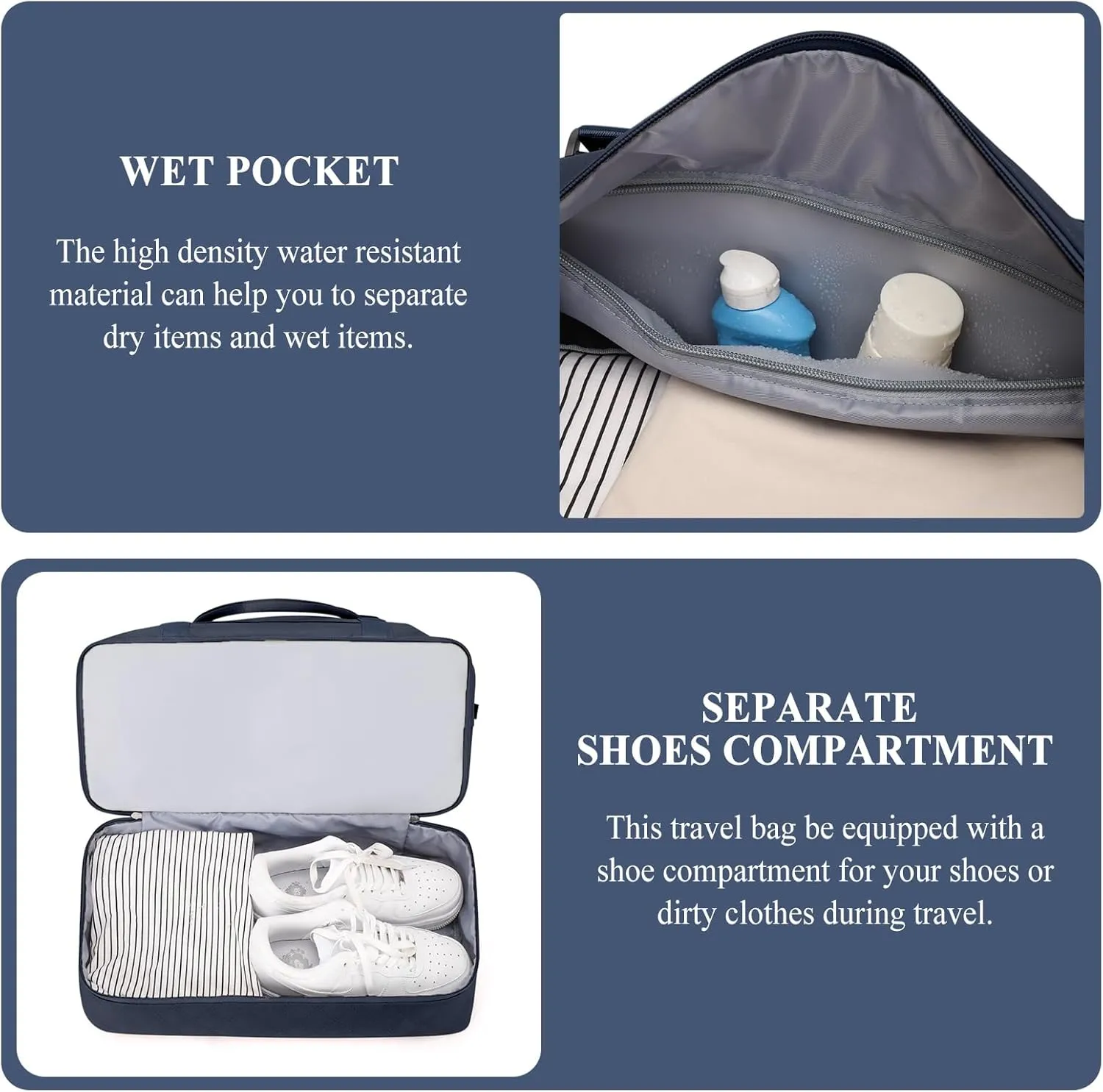 Weekender Bags for Women,Travel Duffel Bag with Shoes Compartment,Overnight Carry on Personal Item Bag with Toiletry Bag