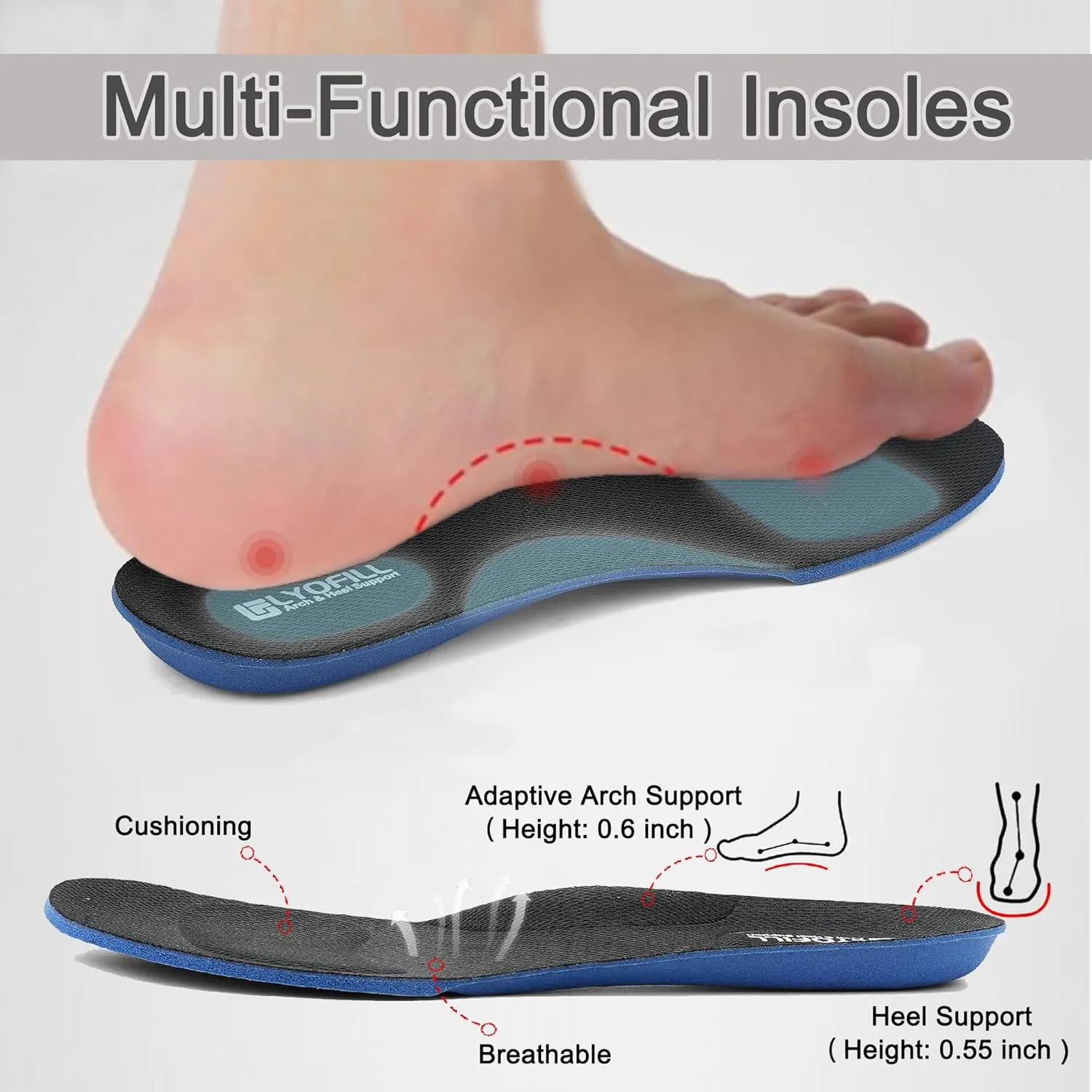 Wide Toe Box Walking Shoes Men Lace-Free Adjustable Extra Wide Width Sneaker Slip on Loafers Diabetic Shoes with Arch Support for Swollen Feet Pain Relief