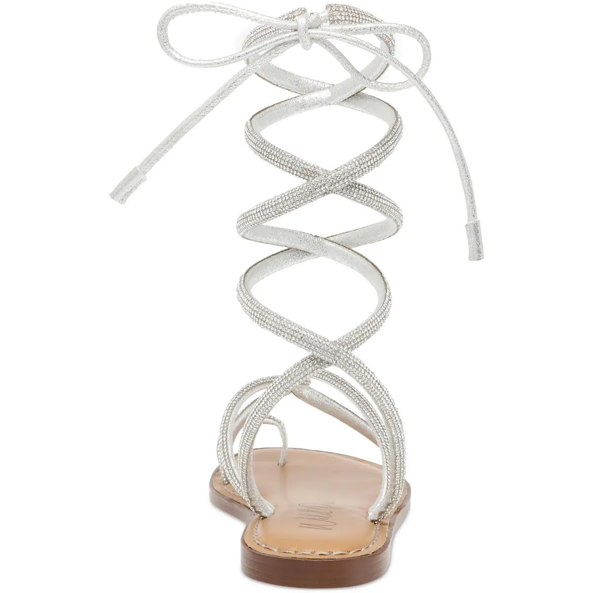 Wild Pair Womens GENNIFERF Toe ring Gladiator Sandals Silver 6 Medium (B,M)