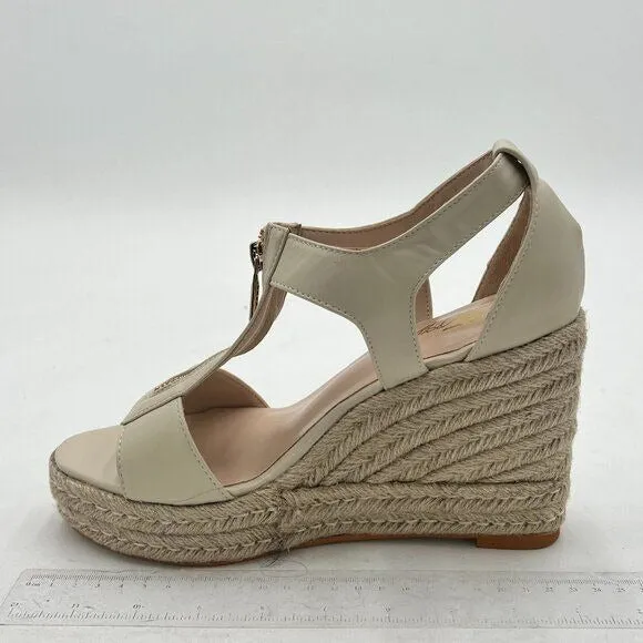 Women Espadrille Wedge Sandals Platform Open Toe High Heels Hollow Cut Zipper