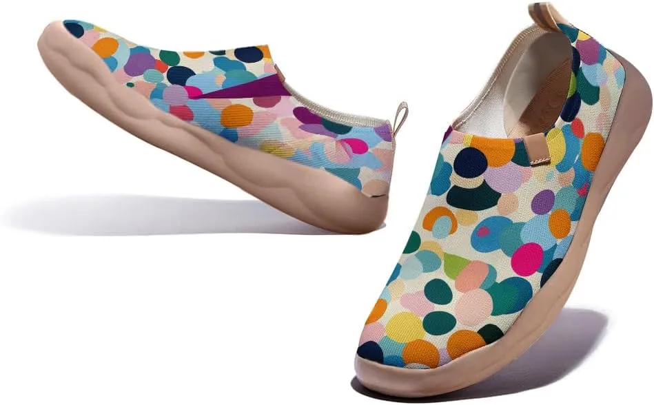 Women's Art Illustration Slip-on Shoes Colourful Casual Loafers Lightweight Comfortable Travel Footwear
