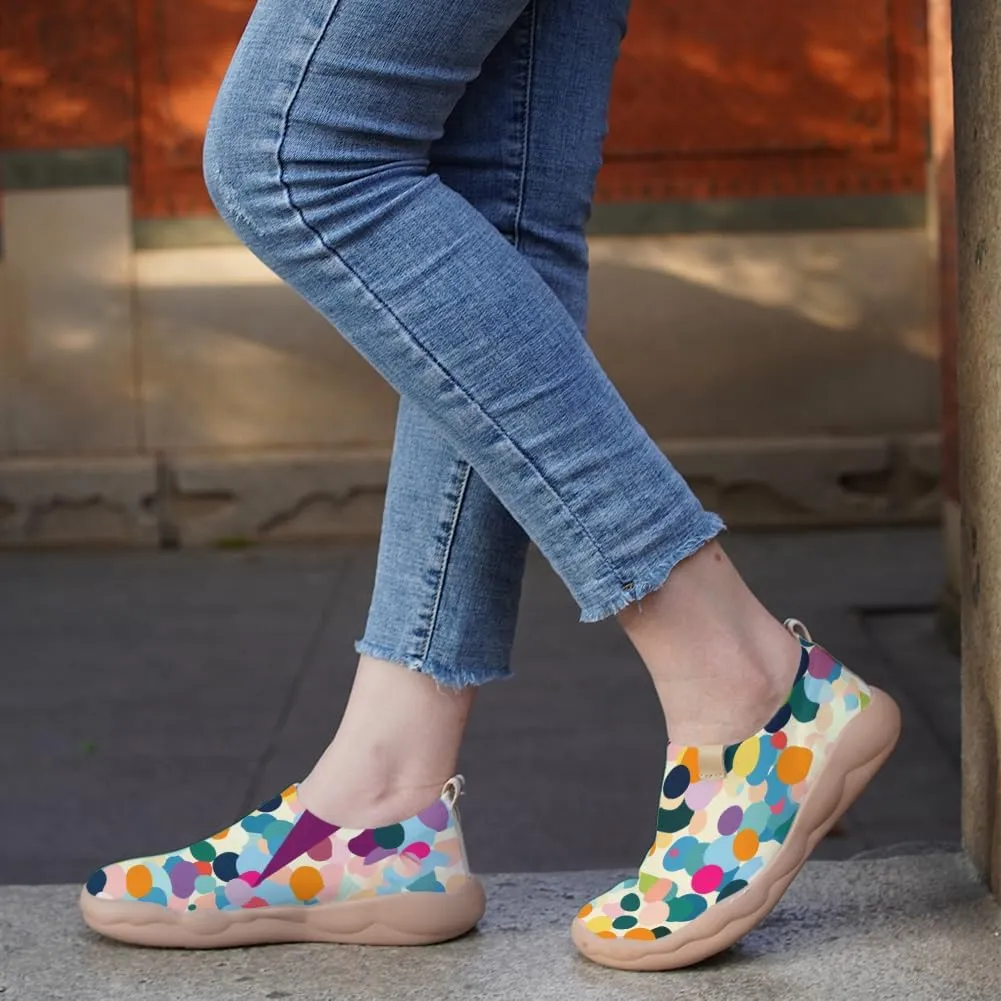 Women's Art Illustration Slip-on Shoes Colourful Casual Loafers Lightweight Comfortable Travel Footwear