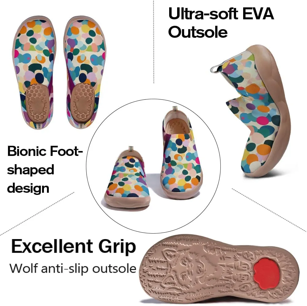 Women's Art Illustration Slip-on Shoes Colourful Casual Loafers Lightweight Comfortable Travel Footwear