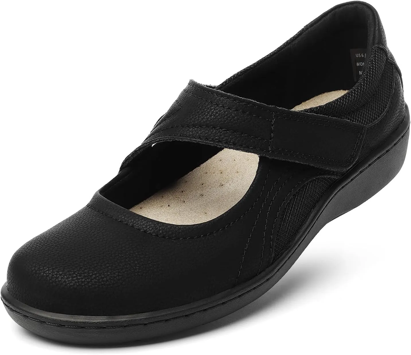 Women's Classic Comfort Mary Jane Flats Fashion Casual Dress Shoes Cute Closed Toe Slip On Lightweight Breathable Walking Shoes