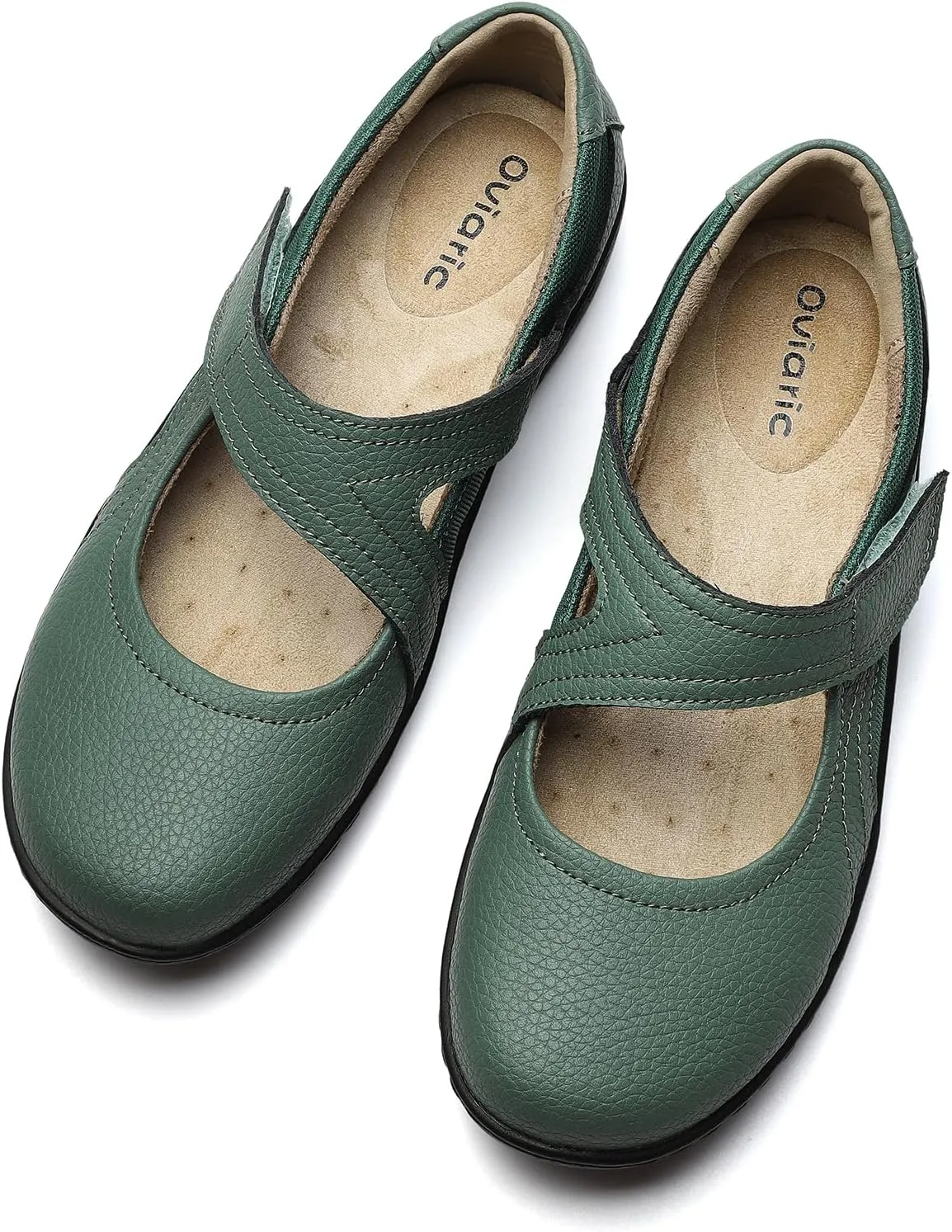 Women's Classic Comfort Mary Jane Flats Fashion Casual Dress Shoes Cute Closed Toe Slip On Lightweight Breathable Walking Shoes