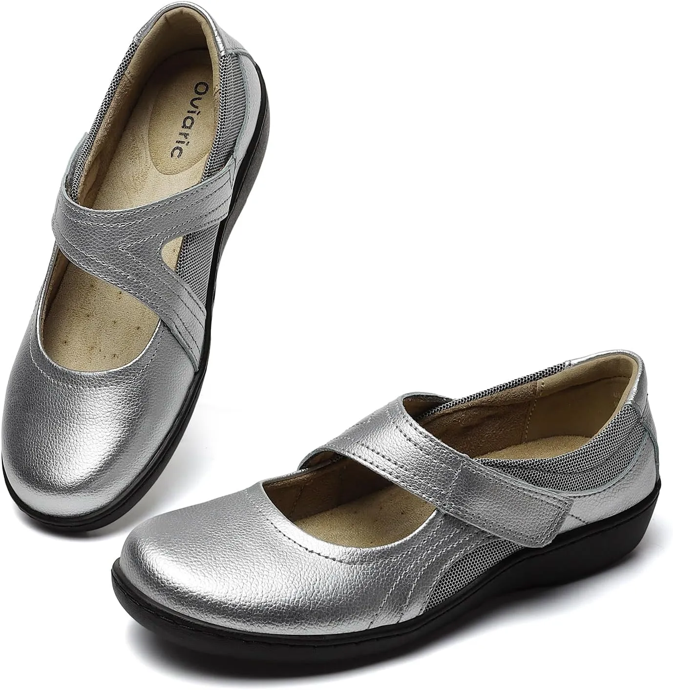 Women's Classic Comfort Mary Jane Flats Fashion Casual Dress Shoes Cute Closed Toe Slip On Lightweight Breathable Walking Shoes