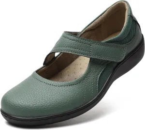 Women's Classic Comfort Mary Jane Flats Fashion Casual Dress Shoes Cute Closed Toe Slip On Lightweight Breathable Walking Shoes