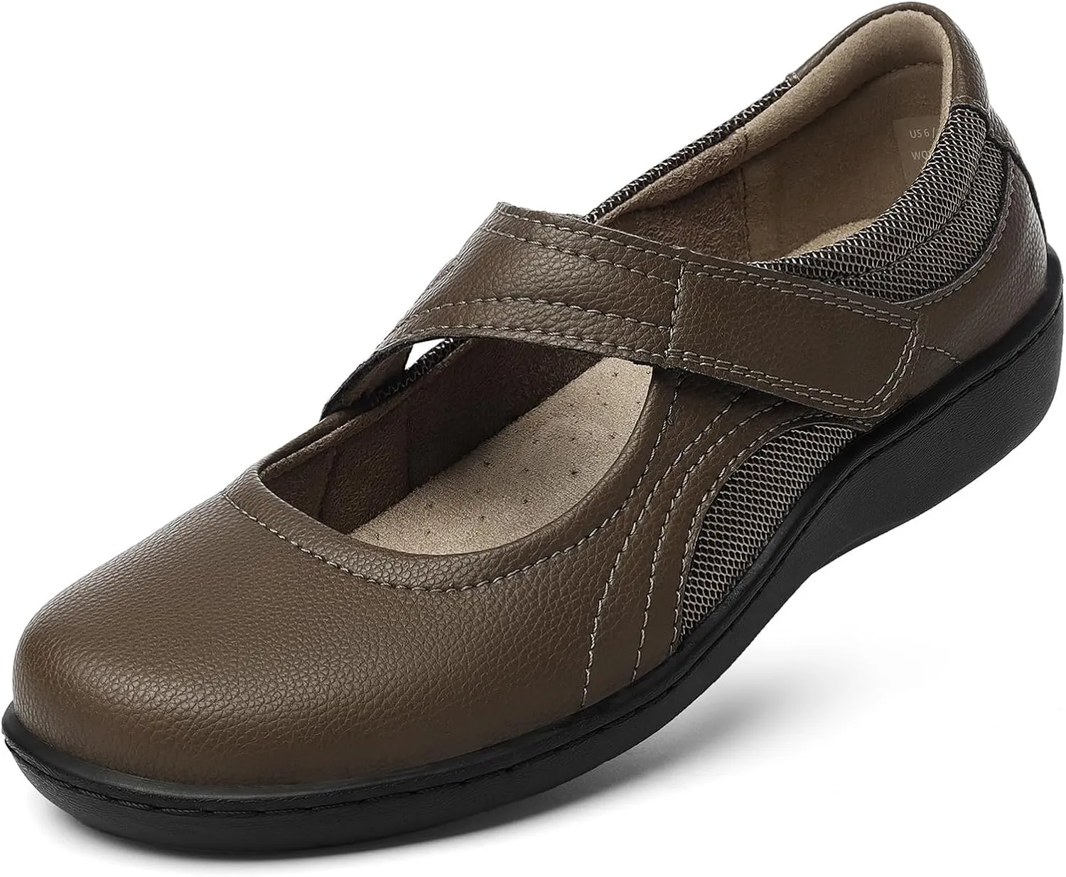 Women's Classic Comfort Mary Jane Flats Fashion Casual Dress Shoes Cute Closed Toe Slip On Lightweight Breathable Walking Shoes