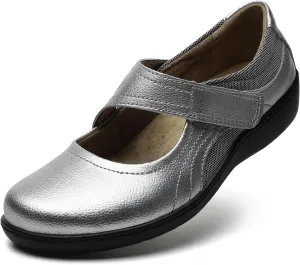 Women's Classic Comfort Mary Jane Flats Fashion Casual Dress Shoes Cute Closed Toe Slip On Lightweight Breathable Walking Shoes