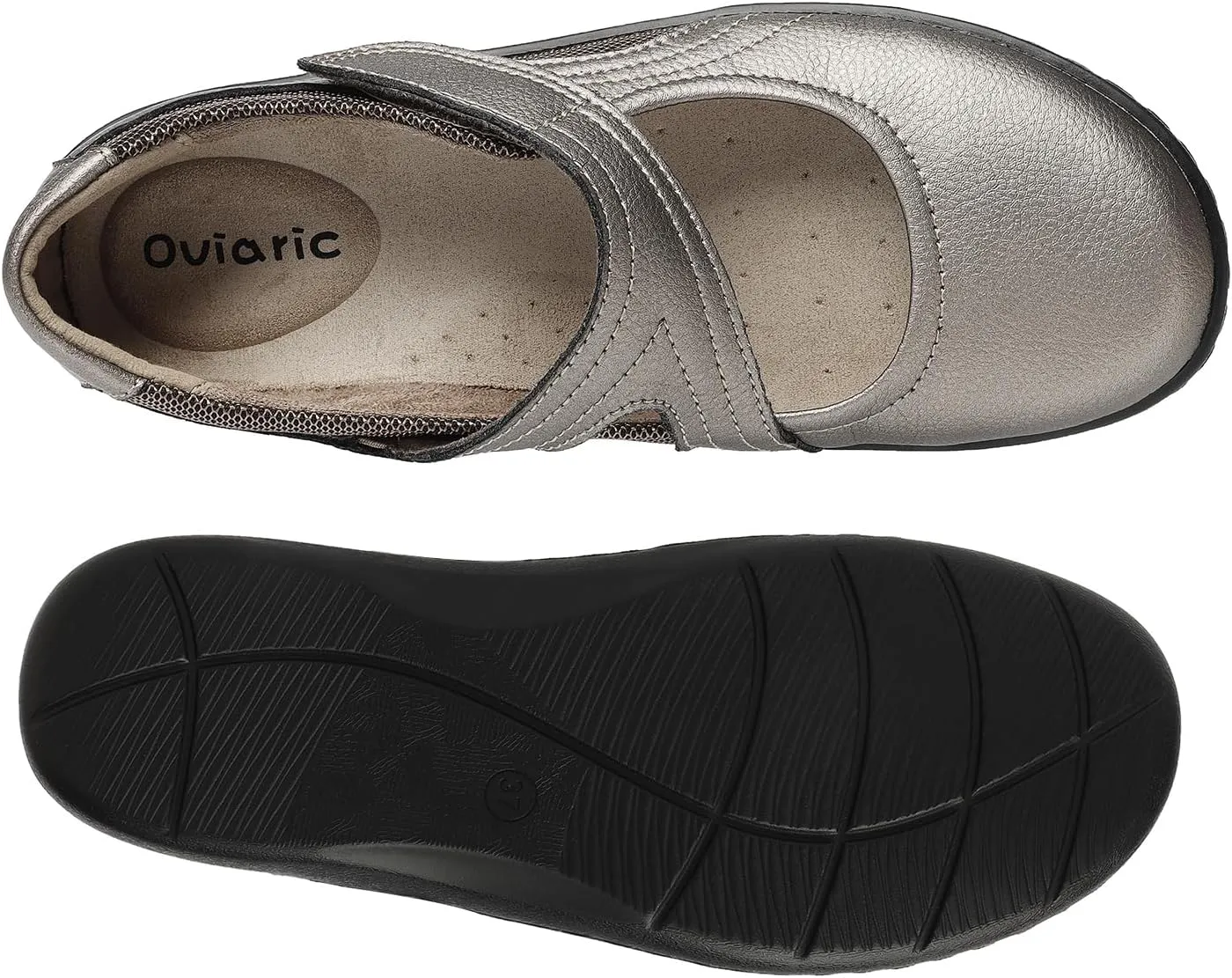 Women's Classic Comfort Mary Jane Flats Fashion Casual Dress Shoes Cute Closed Toe Slip On Lightweight Breathable Walking Shoes