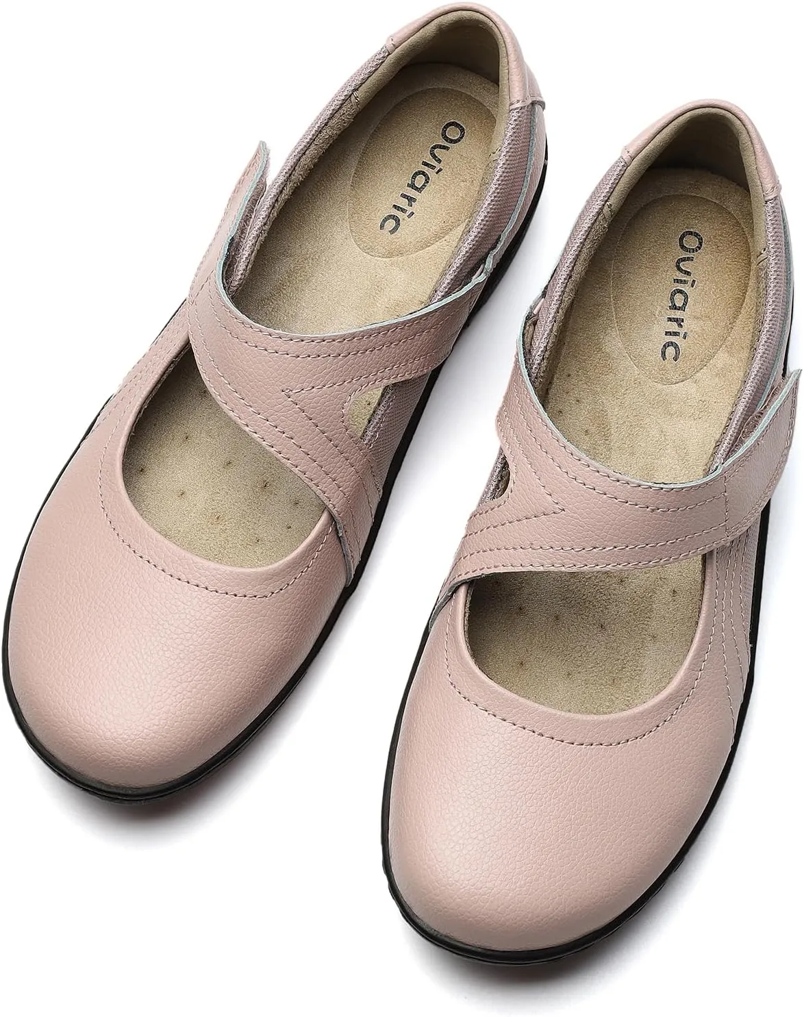 Women's Classic Comfort Mary Jane Flats Fashion Casual Dress Shoes Cute Closed Toe Slip On Lightweight Breathable Walking Shoes