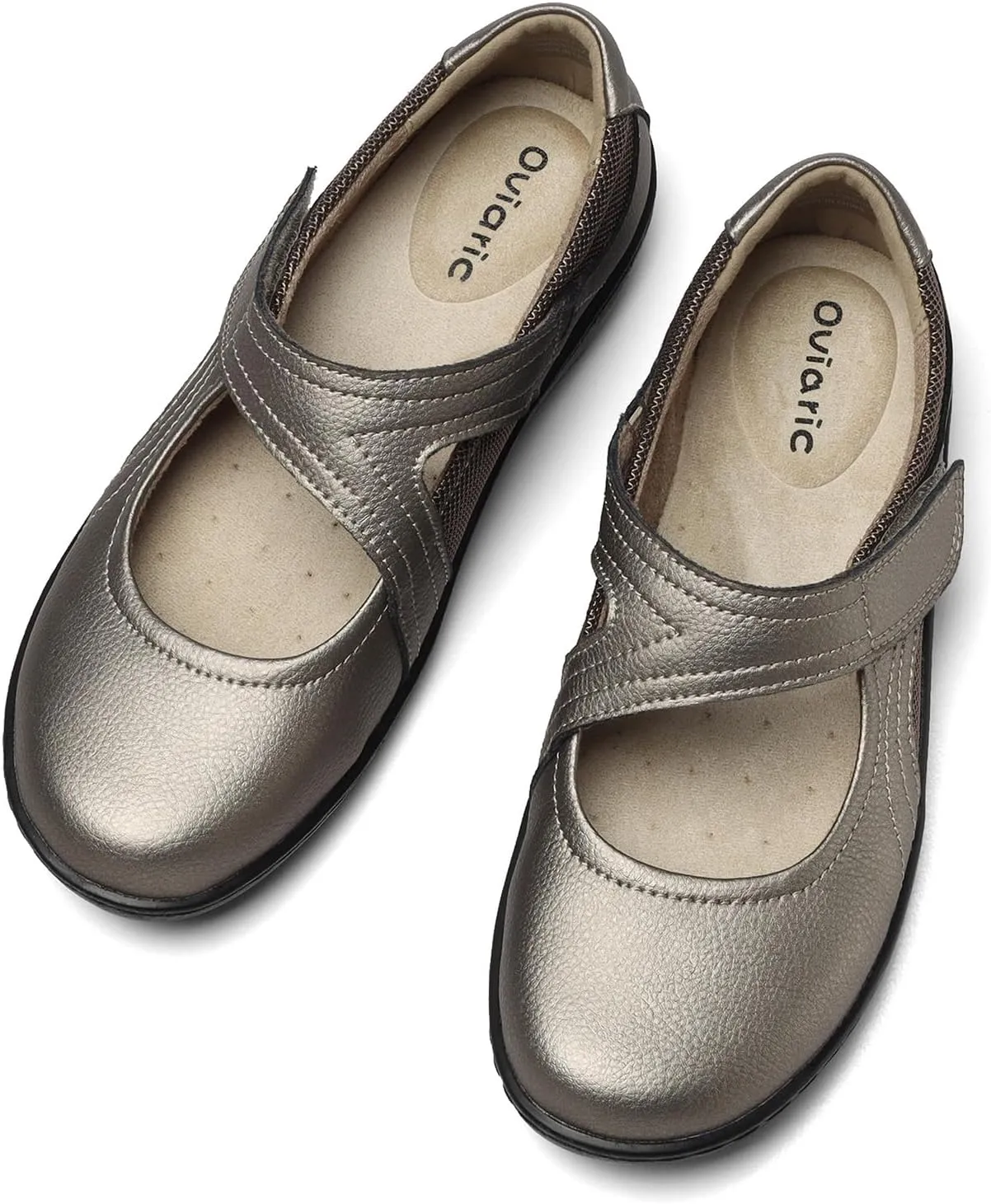Women's Classic Comfort Mary Jane Flats Fashion Casual Dress Shoes Cute Closed Toe Slip On Lightweight Breathable Walking Shoes