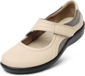 Women's Classic Comfort Mary Jane Flats Fashion Casual Dress Shoes Cute Closed Toe Slip On Lightweight Breathable Walking Shoes