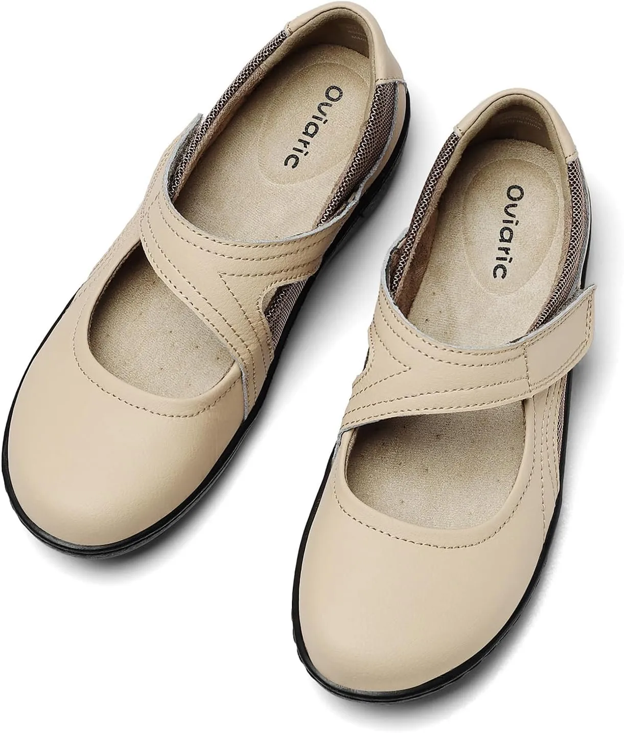 Women's Classic Comfort Mary Jane Flats Fashion Casual Dress Shoes Cute Closed Toe Slip On Lightweight Breathable Walking Shoes