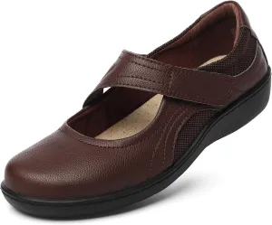 Women's Classic Comfort Mary Jane Flats Fashion Casual Dress Shoes Cute Closed Toe Slip On Lightweight Breathable Walking Shoes