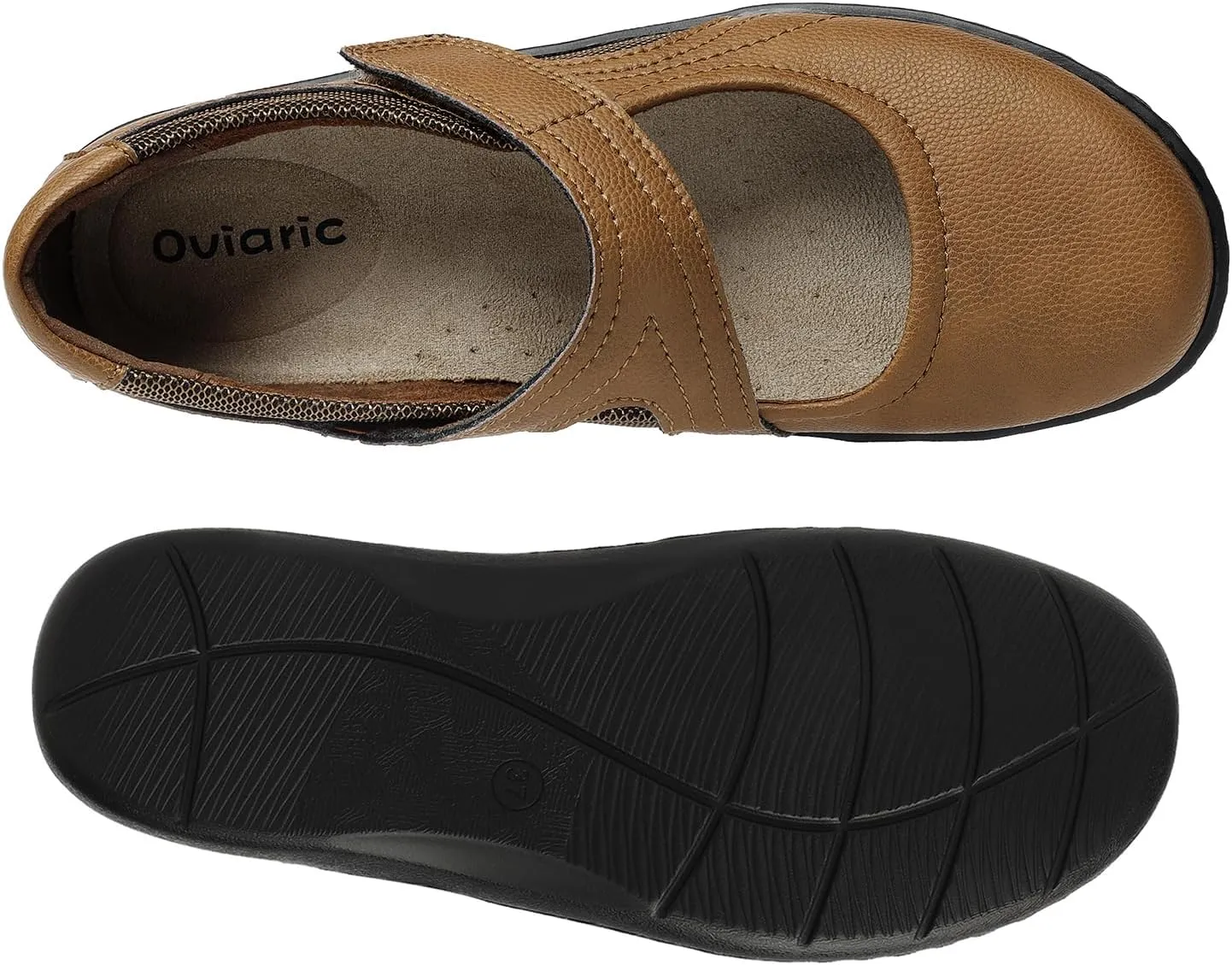 Women's Classic Comfort Mary Jane Flats Fashion Casual Dress Shoes Cute Closed Toe Slip On Lightweight Breathable Walking Shoes