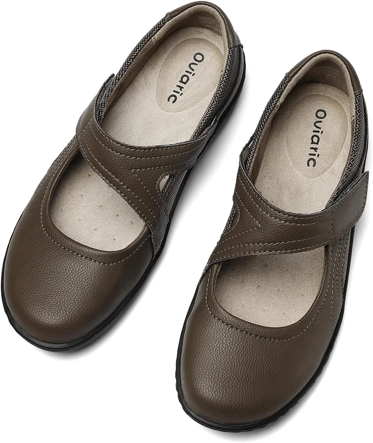 Women's Classic Comfort Mary Jane Flats Fashion Casual Dress Shoes Cute Closed Toe Slip On Lightweight Breathable Walking Shoes