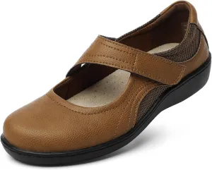 Women's Classic Comfort Mary Jane Flats Fashion Casual Dress Shoes Cute Closed Toe Slip On Lightweight Breathable Walking Shoes