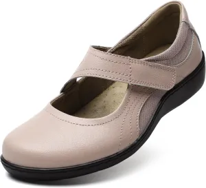 Women's Classic Comfort Mary Jane Flats Fashion Casual Dress Shoes Cute Closed Toe Slip On Lightweight Breathable Walking Shoes