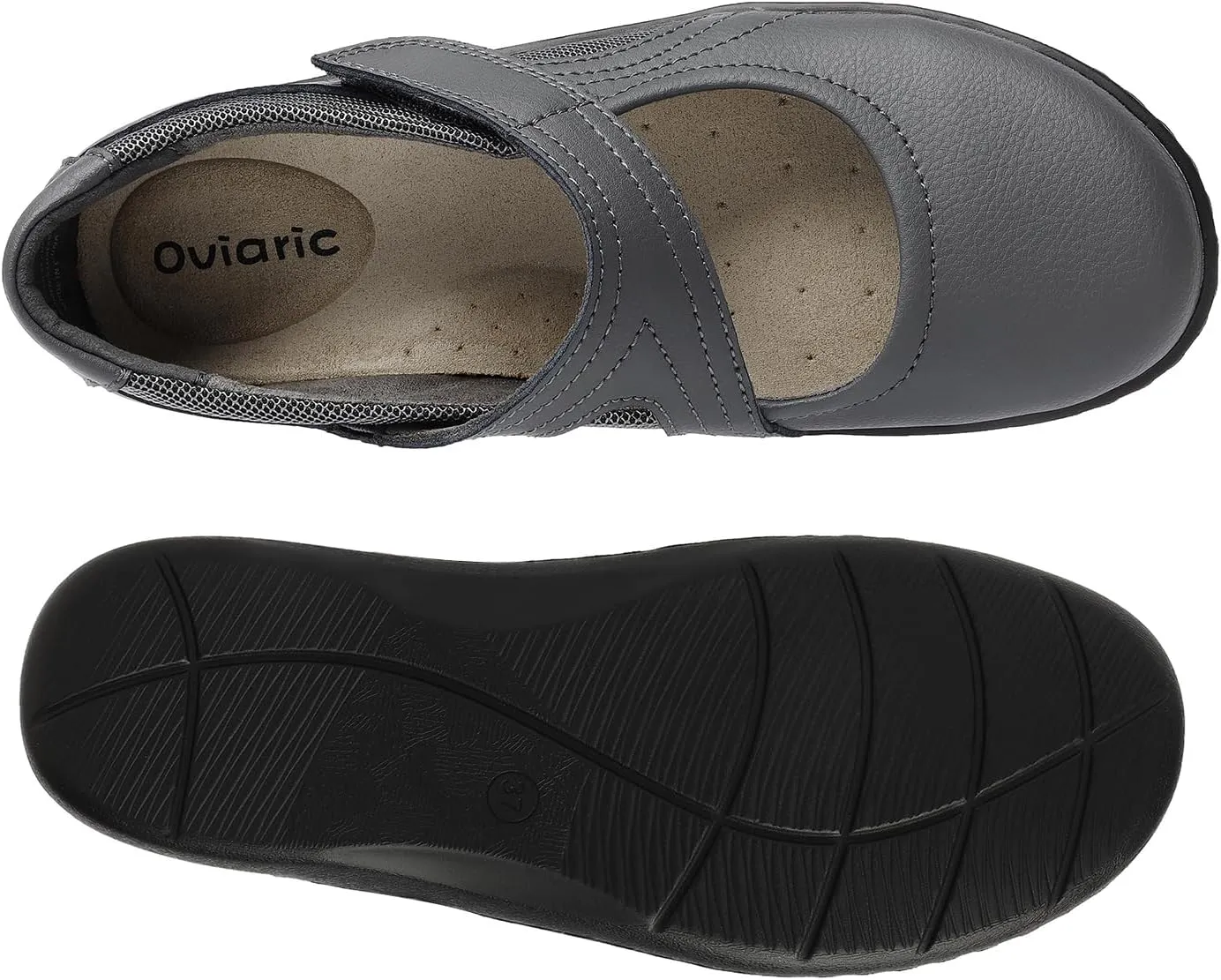 Women's Classic Comfort Mary Jane Flats Fashion Casual Dress Shoes Cute Closed Toe Slip On Lightweight Breathable Walking Shoes