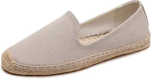 Women's Flat Espadrilles - Soft Women Sneakers Handcrafted Canvas Espadrille Fashion Simple Design Non-Slip Sole Suitable for Summer,Spring,Autumn
