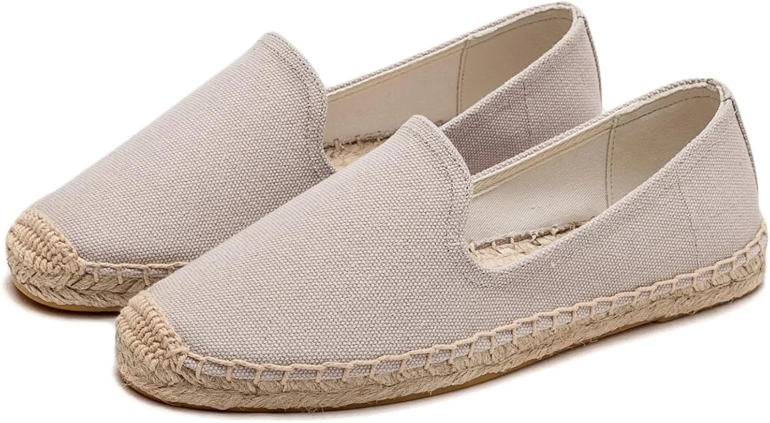 Women's Flat Espadrilles - Soft Women Sneakers Handcrafted Canvas Espadrille Fashion Simple Design Non-Slip Sole Suitable for Summer,Spring,Autumn