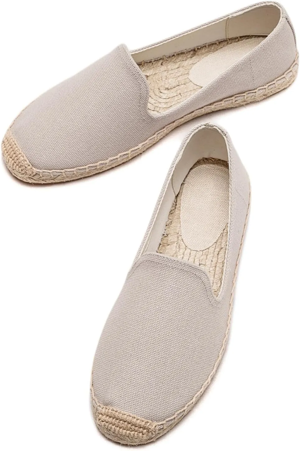 Women's Flat Espadrilles - Soft Women Sneakers Handcrafted Canvas Espadrille Fashion Simple Design Non-Slip Sole Suitable for Summer,Spring,Autumn