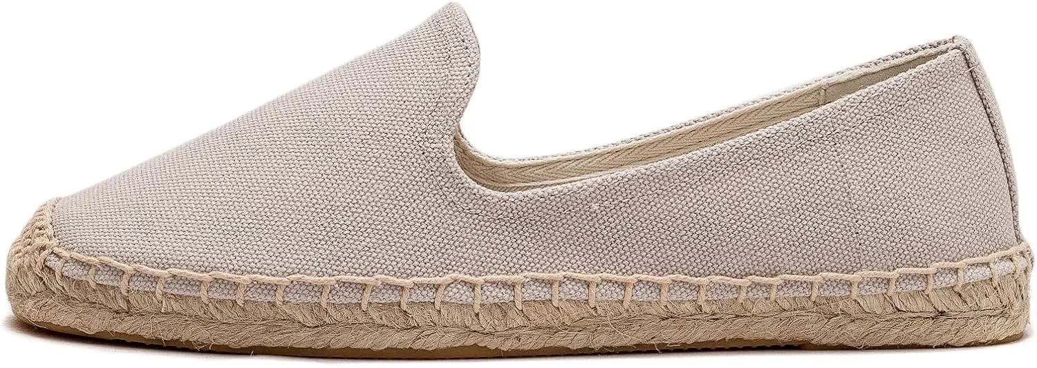 Women's Flat Espadrilles - Soft Women Sneakers Handcrafted Canvas Espadrille Fashion Simple Design Non-Slip Sole Suitable for Summer,Spring,Autumn