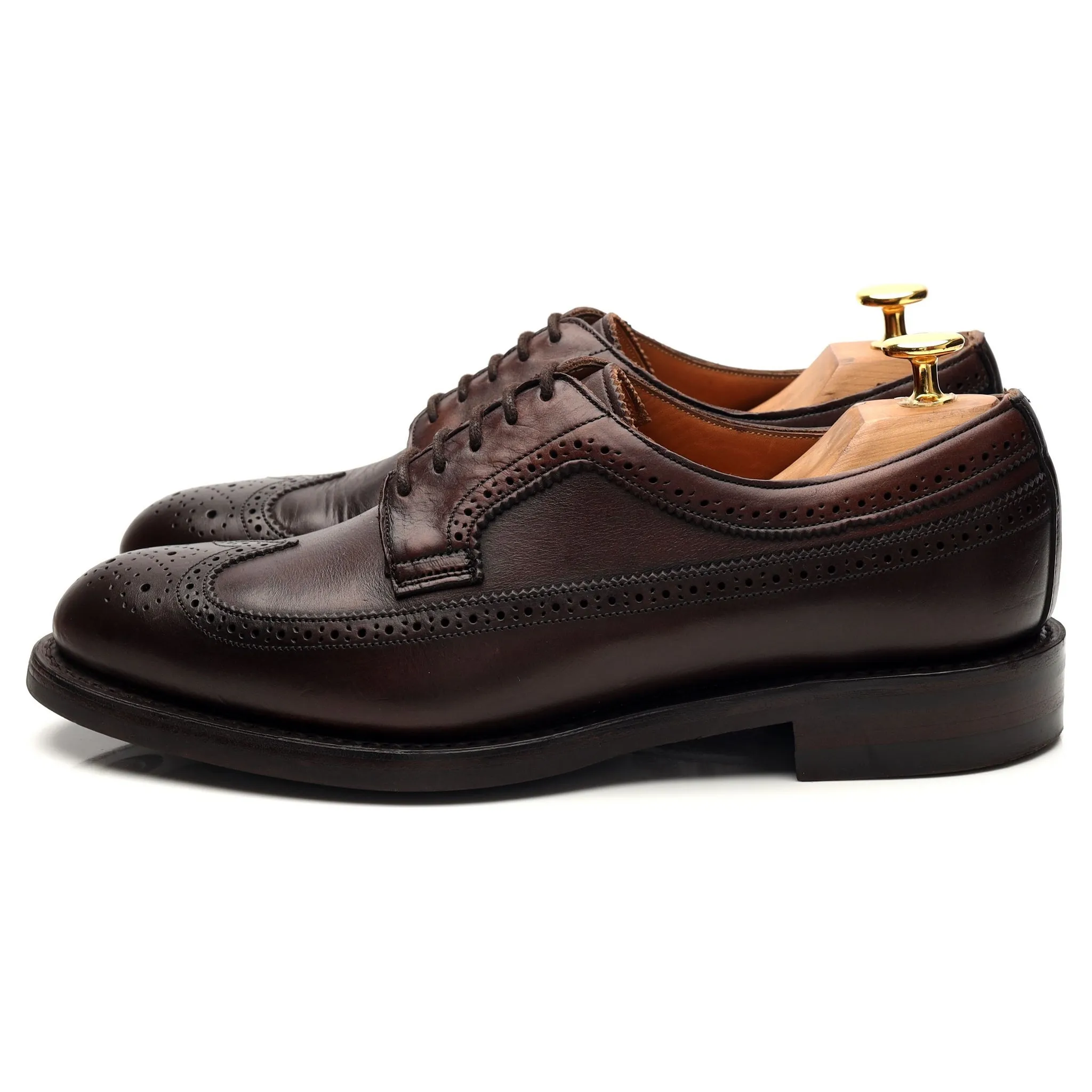 Women's 'Maude' Dark Brown Leather Derby Brogues UK 6 D